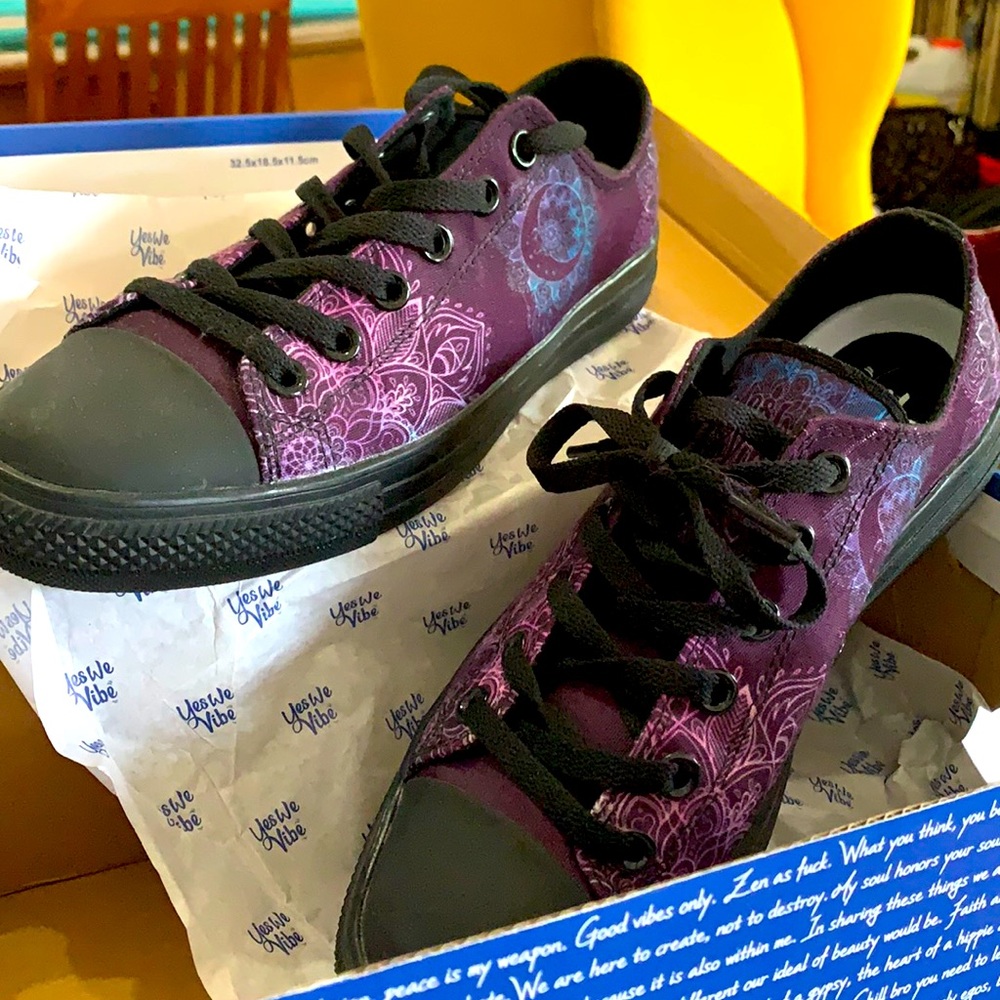 Purple and Black Sneakers